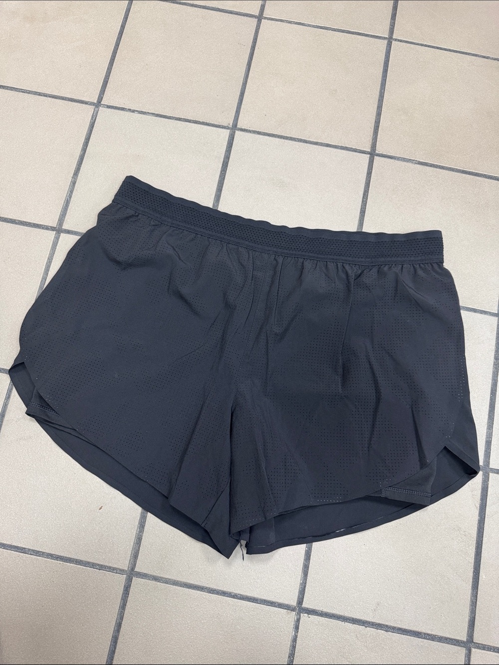 Avia Black Women's Athletic Shorts with Perforated Fabric